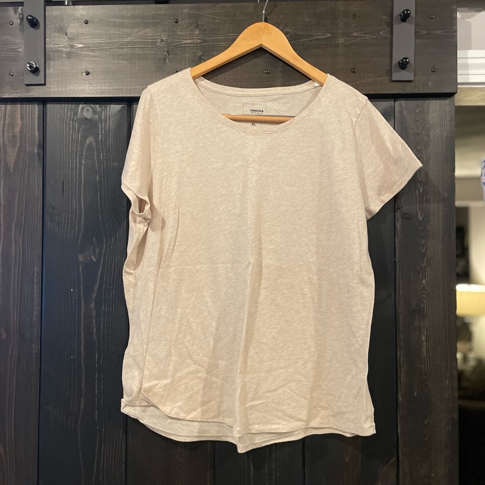 Sonoma Cream Tan Short Sleeve T-Shirt
